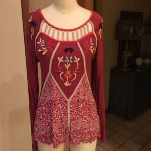 Women's Size M Rio Rao (Anthro) Floral Blouse